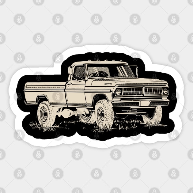 70's ford f 150 Sticker by Saturasi